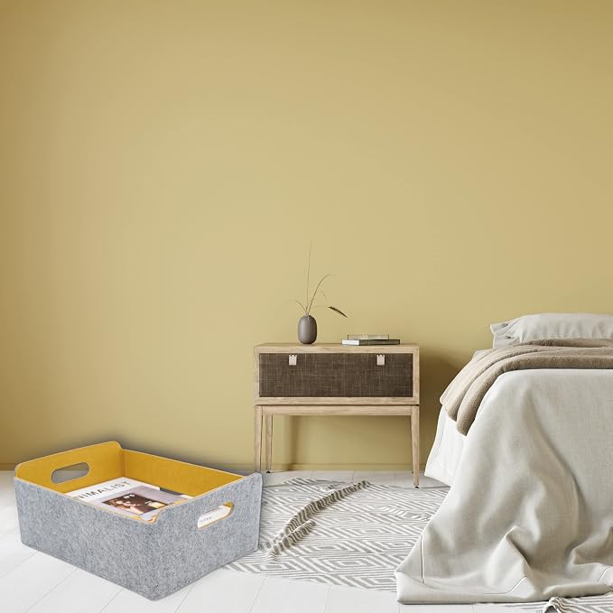 Welaxy Storage Baskets Collapsible Felt Storage bin Foldable Shelf Drawers - Image 4