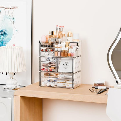 Yieach 3 Pack Clear Makeup Organizer Countertop - Image 2