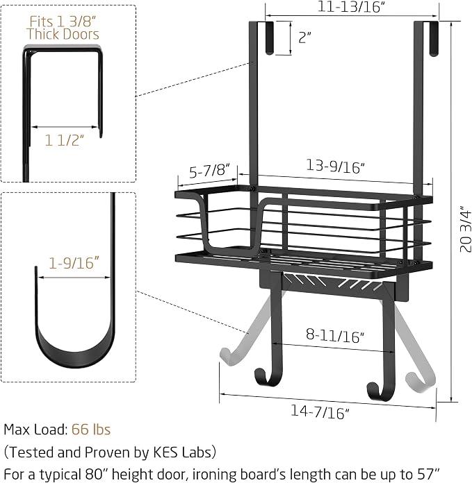 KES Over The Door Ironing Board Holder, Ironing Board Hanger Door Mount - Image 6