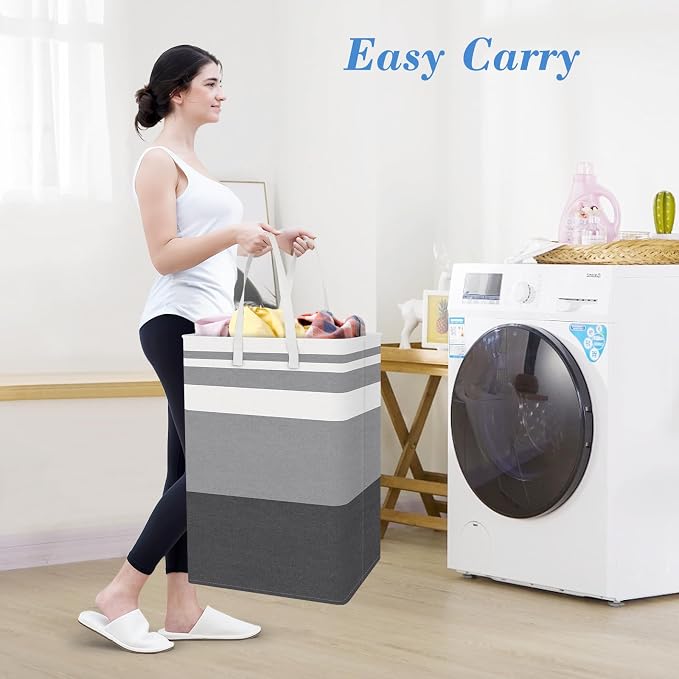 BlissTotes 3-Pack Laundry Basket, Freestanding＆Waterproof Laundry Hamper - Image 5