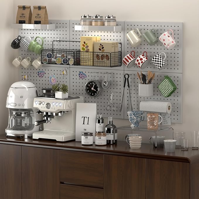 Pegboard, Metal PegBoard Panels, Steel Wall Pegboard, Metal Peg Board Wall - Image 4