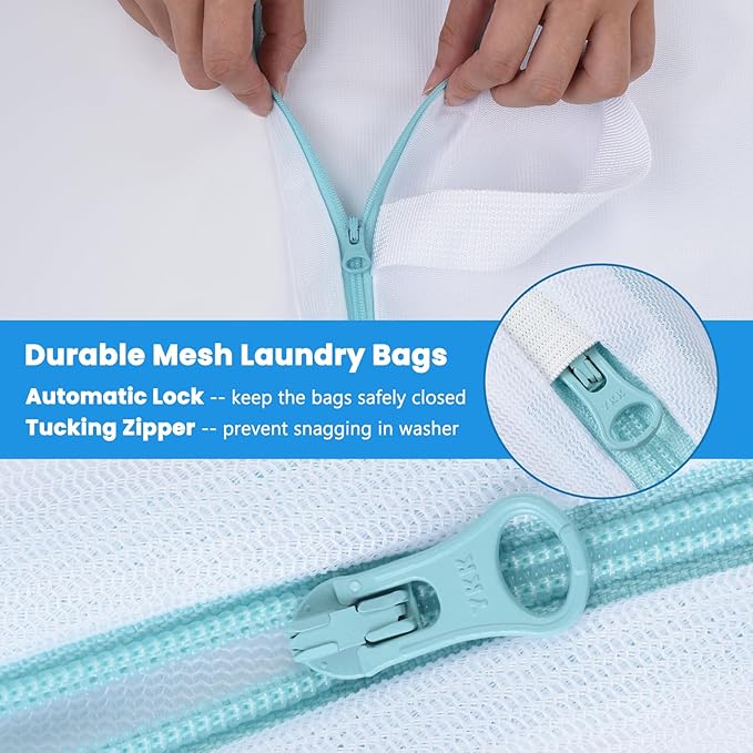 OTraki 12x16 Inch Mesh Laundry Bag 2 Pack Small Lingerie Bags - Image 3