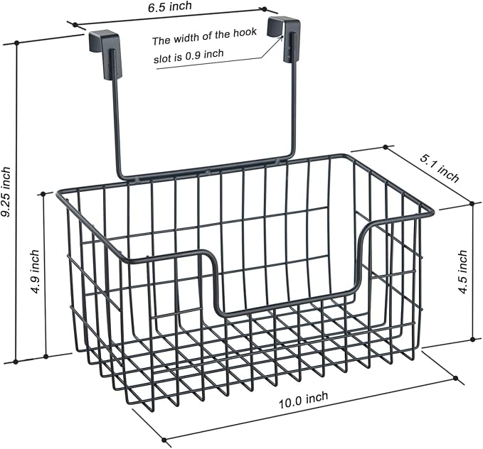 JUNCHU CHERRY Wire Hanging Storage Basket 2 Packs, Wall Mounted Kitchen - Image 3