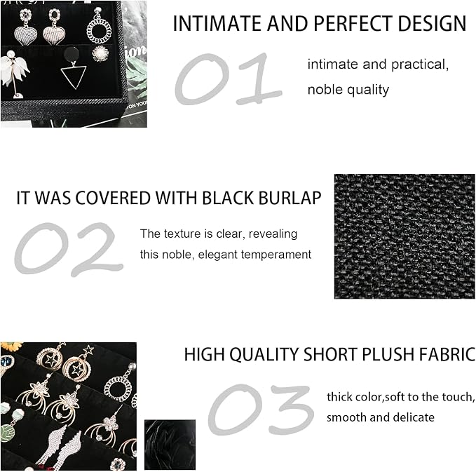 Julysky 2 Pcs/set Stackable Jewelry Organizer Trays，Earrings Tray+Earrings Tray - Image 2