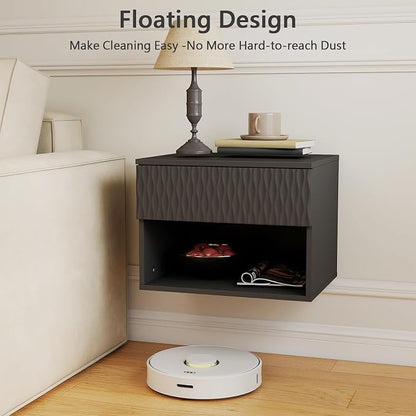 Vibe & Dine Floating Nightstand Set of 2, Wall Mounted Night Stand - Image 5