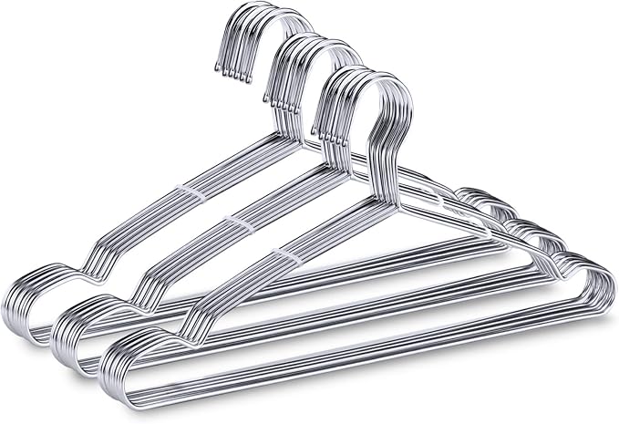 TIMMY Wire Hangers 30 Pack 16.5-Inch Stainless Steel Strong Metal Coat Hanger by TIMMY