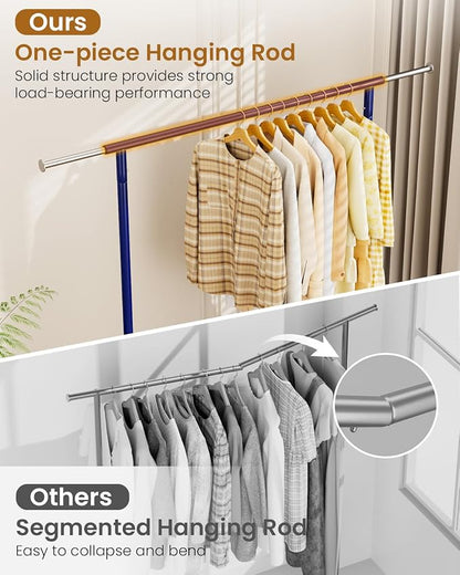 Heavy Duty Clothing Rack, Metal Clothes Rack Load 450 LBS, Rolling Coat Racks - Image 2