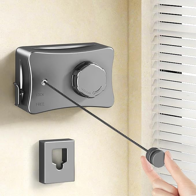 Retractable Outdoor Clothes Line, Heavy Duty Clothes Drying Laundry Line Wall by Unknown