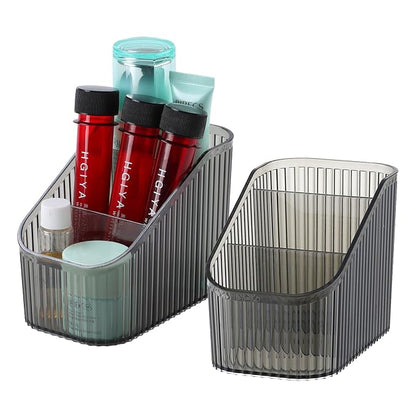 Black Makeup Brush Holder for Vanity, Bathroom Countertop Organizer 6 Cups by OSteedWares