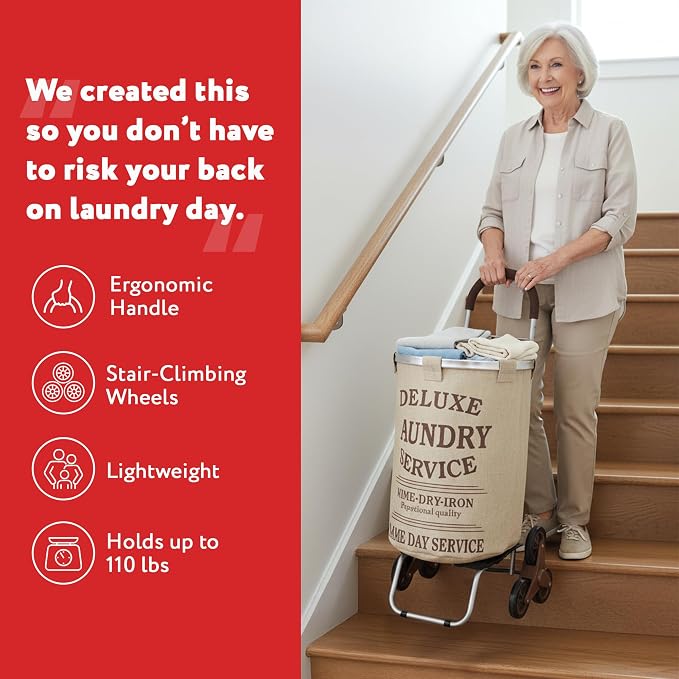 dbest products Stair Climber Laundry Trolley Dolly - Image 5
