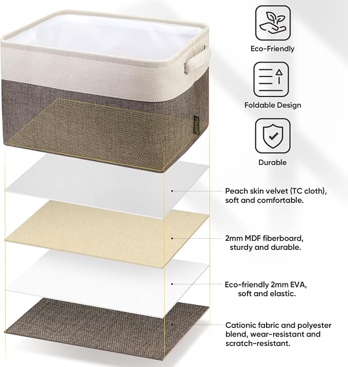 BALEINE 2 Pack Fabric Storage Bins - Image 8