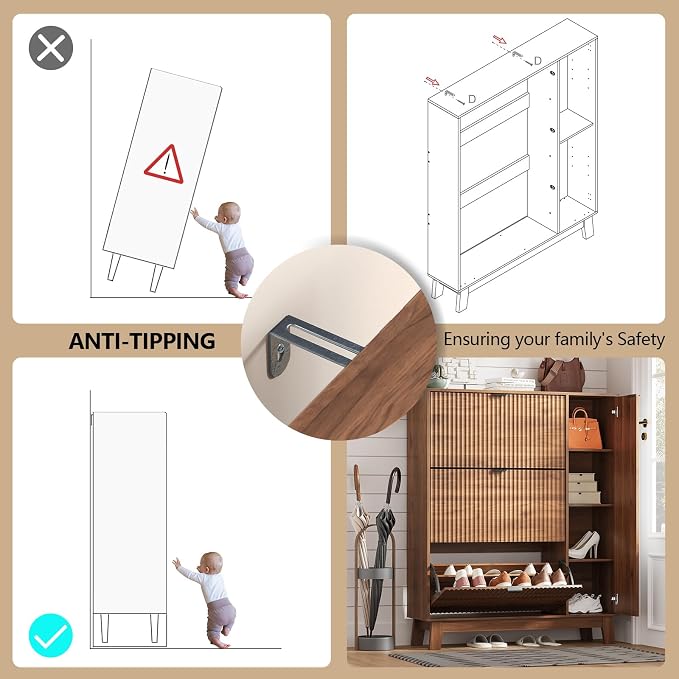 Shoe Cabinet Storage for Entryway - Image 7