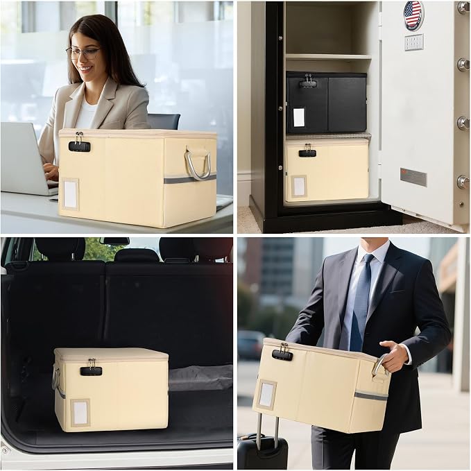 TOMKID 5200°F Fireproof Document Box, Fire Important Document Organizer - Image 5