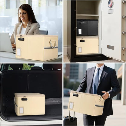 TOMKID 5200°F Fireproof Document Box, Fire Important Document Organizer - Image 5