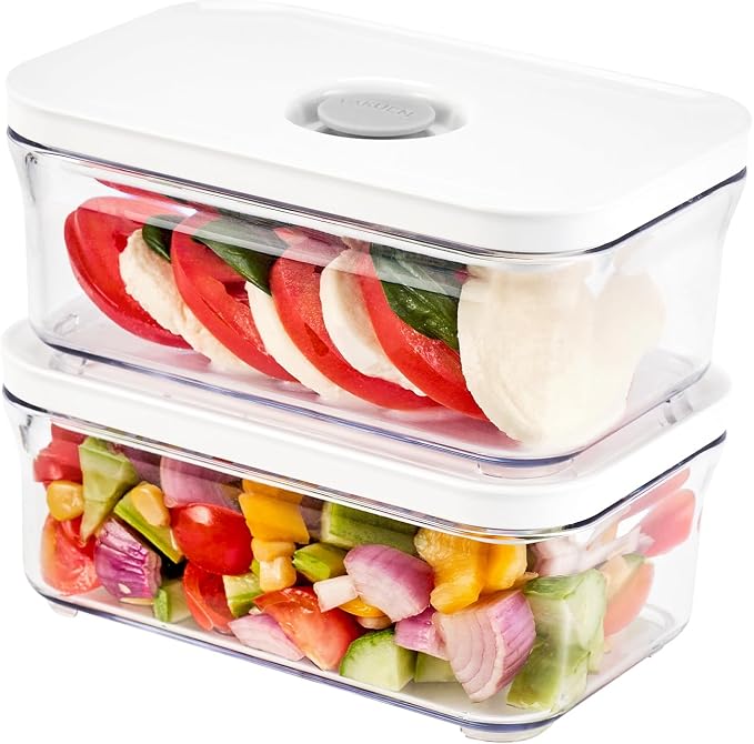VAKUEN Premium Airtight Food Storage Containers, Mini Rectangular 2pc/set by Vakuen