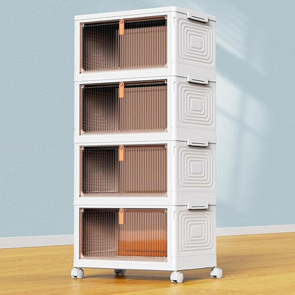 YFXCVSL 4 Tier Plastic Storage Bins by YFXCVSL