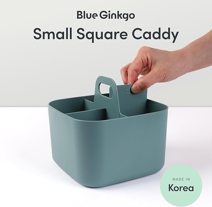 BLUE GINKGO Small Stackable Organizer Caddy – Korean-Made Portable Tote - Image 2