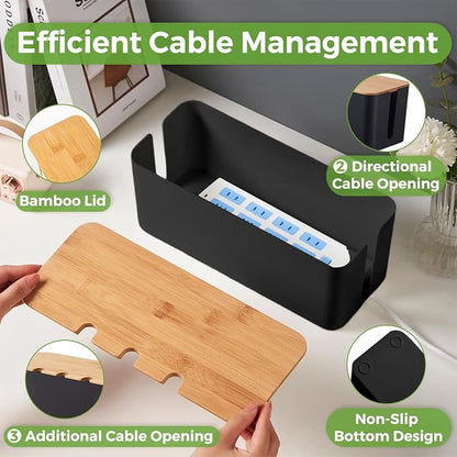 Cable Management Box, Cord Cable Organizer Box - Image 2