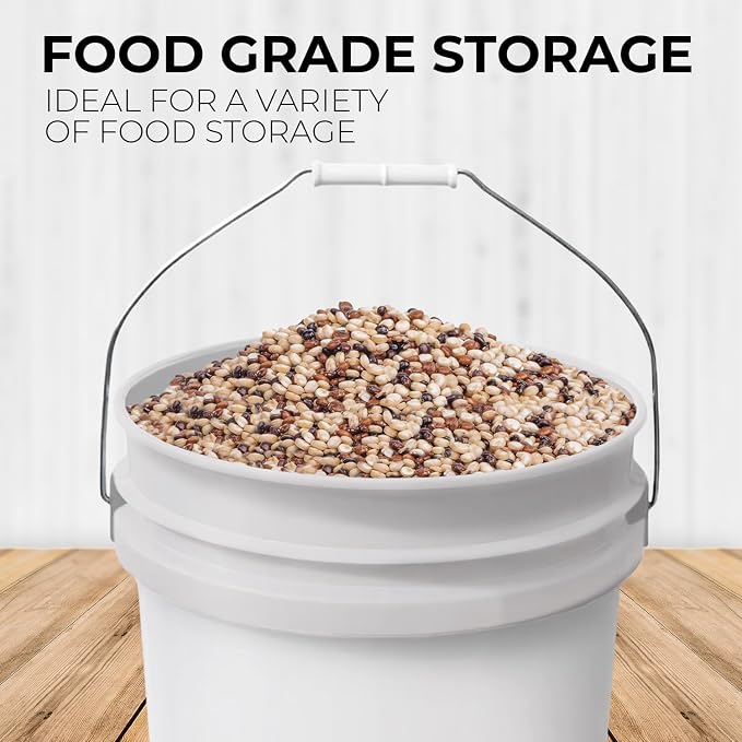 5-Gallon White Bucket Pail - Image 3
