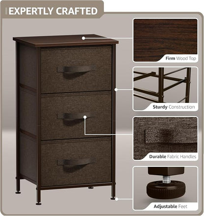 Sorbus Nightstand with 3 Drawers - Image 4