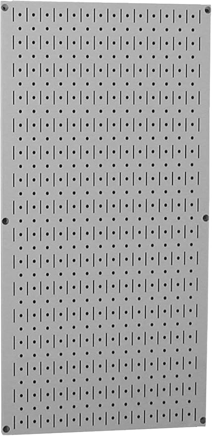 Wall Control Pegboard 32in x 16in Gray Metal Pegboard Tool Board Panel by Wall+Control