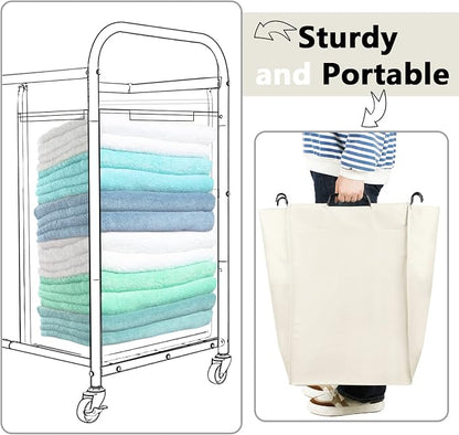 Bonuci 3 Pcs Laundry Sorter Replacement Bags Hamper Cart Removable Replacement - Image 5