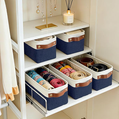 Bagnizer Small Fabric Storage Baskets, Decorative Basket - Image 2