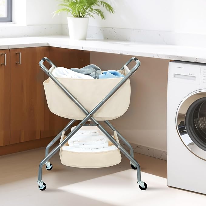 STORAGE MANIAC Collapsible Laundry Cart - Image 9