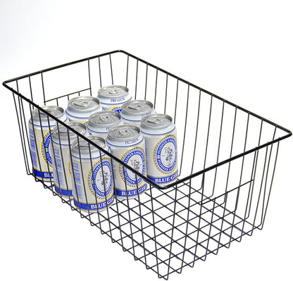 16inch Freezer Wire Storage Organizer Baskets, Household Refrigerator Bin - Image 2