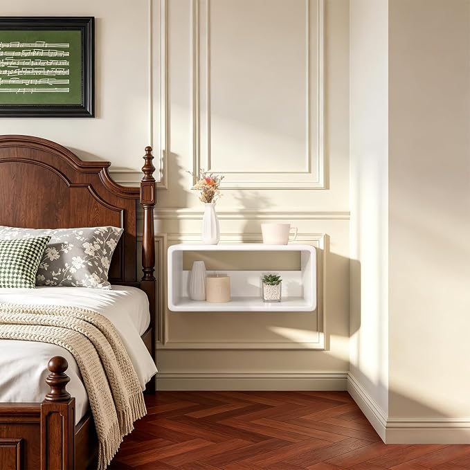 Floating Nightstand Wooden, Bedside Table, Nightstand Shelf, Wall Mounted - Image 6