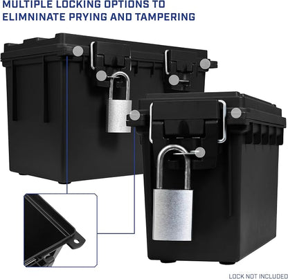 Sheffield Ammo Box Made in USA, Stackable Lockable Ammo Storage Box, Water & - Image 7
