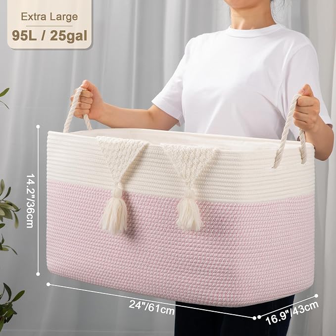 95L Extra Large Blanket Basket - Image 2