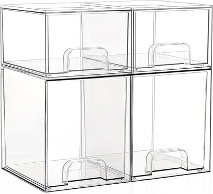 Baby Bottle Storage Organizer: Clear Stackable Storage Drawers, Acrylic Bottles - Image 8