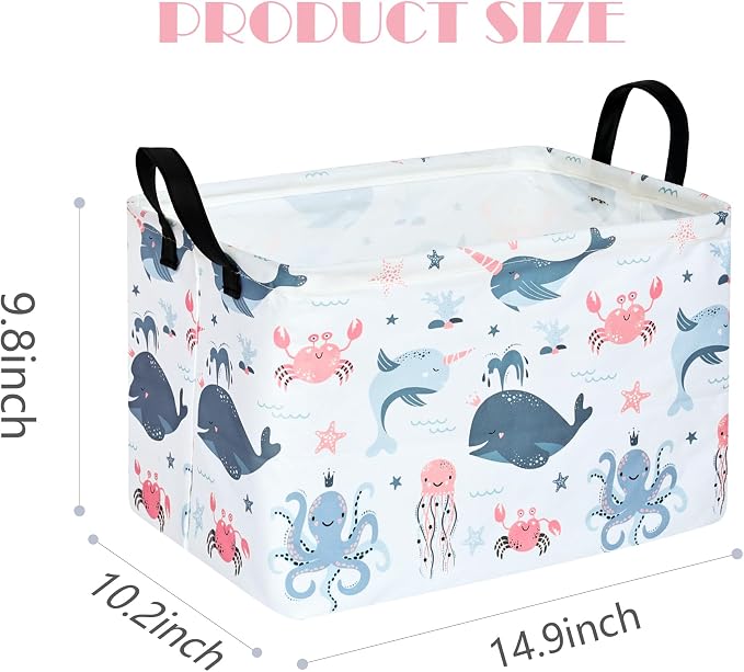 MAIZMZ Cute Storage Basket Gifts Basket Toys Organizer Waterproof Kids Hamper - Image 6