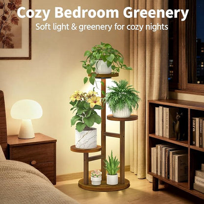 LASZOLA 3 Tiered Wood Plant Stand Indoor Corner - Image 2