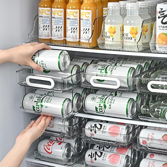 Xicennego Upgrade 2-Tier Rolling Soda Can Storage Organizer - Image 3