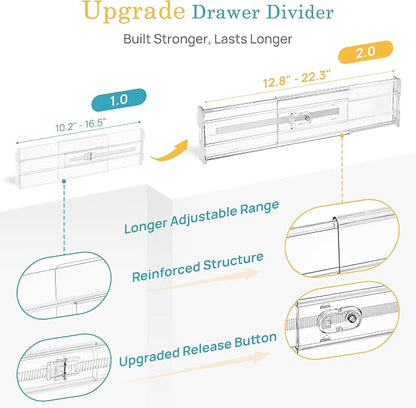 Vtopmart 8 Pack 4" Regular Upgrade Drawer Dividers - Image 7