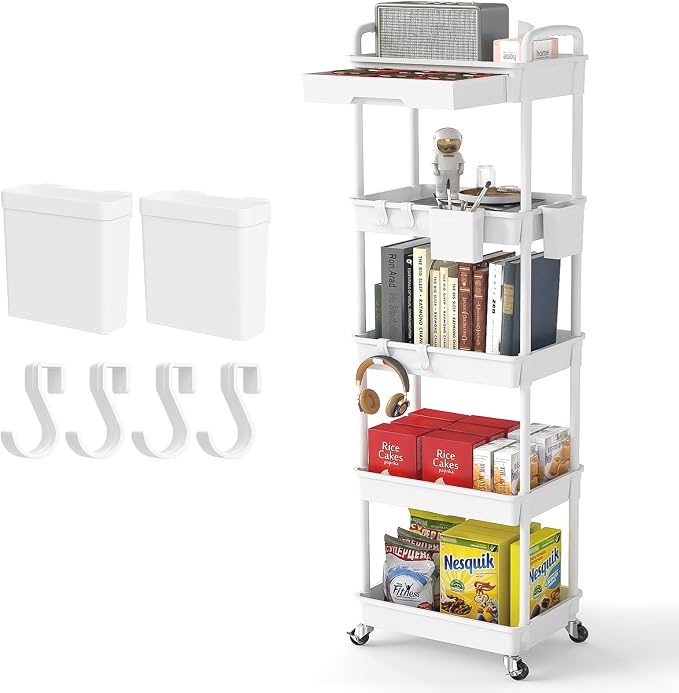 5 Tier Rolling Utility Cart by REBECAT