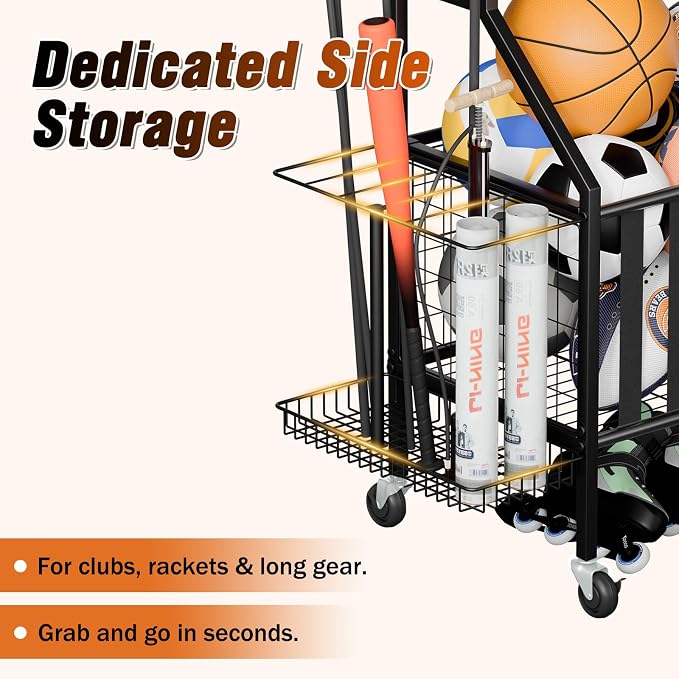 Sports Equipment Organizer, Heavy Duty Golf Bags Stand, Extra Large Ball - Image 5
