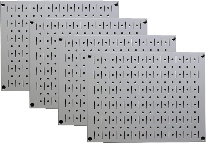 Wall Control Pegboard Wall Organizer Tiles Modular Grey Metal Pegboard Tiling by Wall+Control