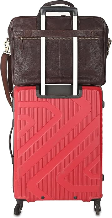 KomalC 16 Inch Leather briefcases Laptop Messenger Bags - Image 2