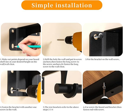 14inch Heavy Duty Closet Rod Bracket Supports 200lbs | Sturdy Easy to Install - Image 6