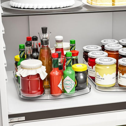 Yieach Clear Refrigerator Lazy Susan Turntable, 15.7''x11.8'', Rectangular - Image 7