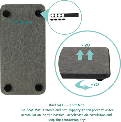 2 Pcs Water Absorbing Stone Trays, Kitchen/Bathroom Sink Soap Dish, Diatomite - Image 4