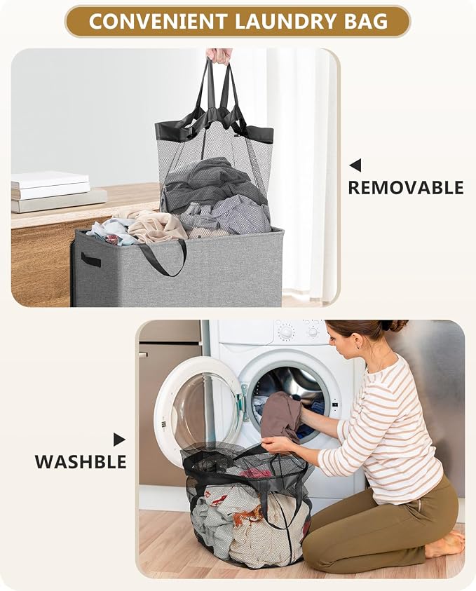 SOLEDI Double Laundry Hamper - Image 5