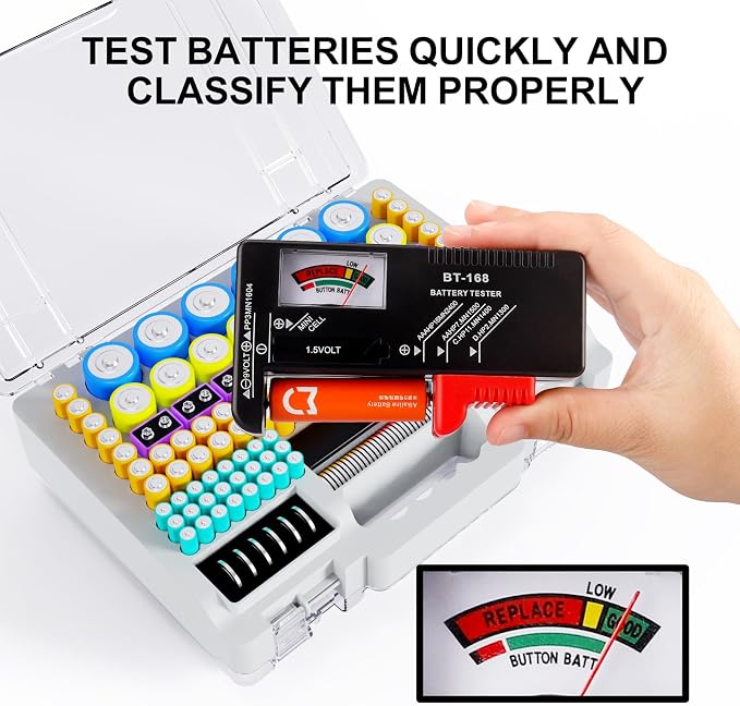 Battery Organizer Storage Holder Box Case - Image 2