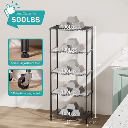 SINGAYE Shelf Closet Wire Shelving：Adjustable Metal Unit - Image 5