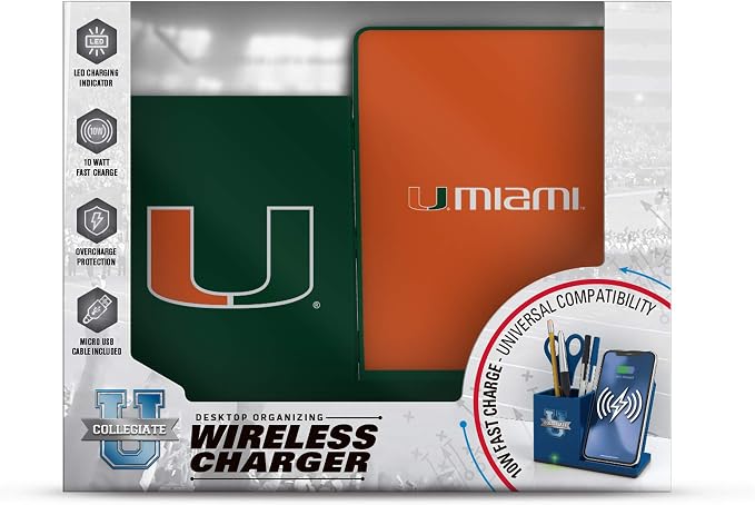 SOAR NCAA Unisex Cell Phone Wireless Charging Stand and Desktop Organizer - Image 3