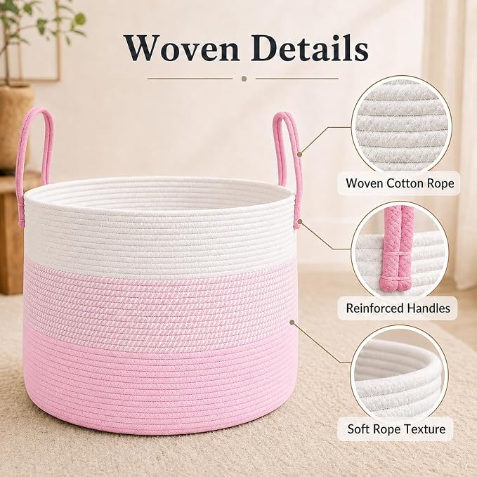 JMvicyroam 115L Extra Large Blanket Basket - Image 3