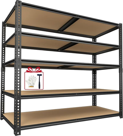 40W Garage Storage Shelves, Garage Shelves Heavy Duty, 5 Tier Shelving Unit by Unknown